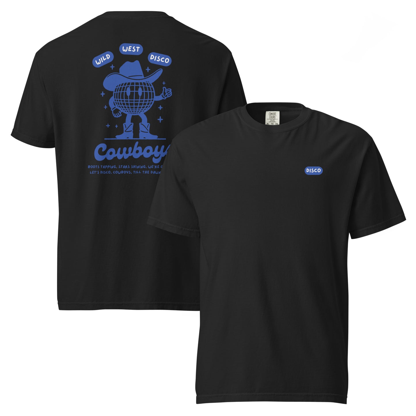 Disco Cowboy Blue Heavyweight T-shirt Unisex