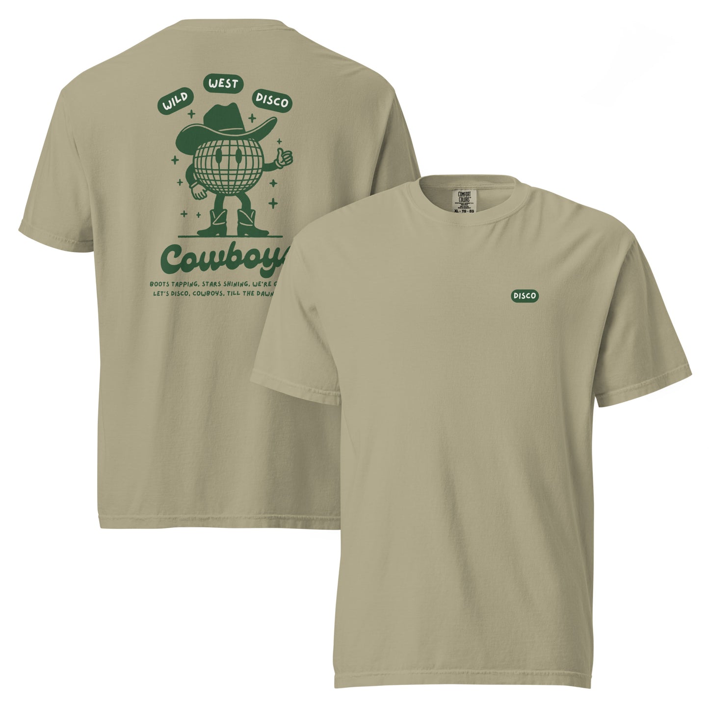 Disco Cowboy Green Heavyweight T-shirt