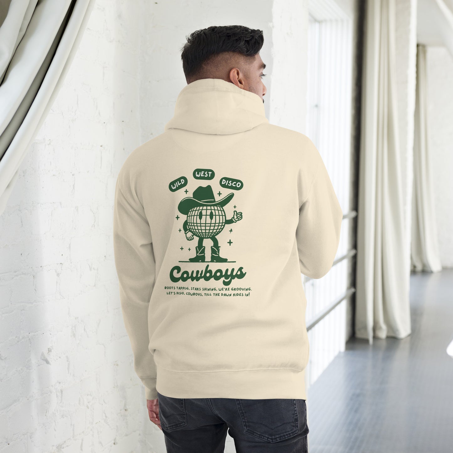 Disco Cowboy Hoodie Green